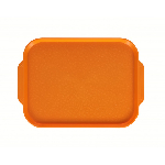 Поднос столовый 450х355 мм с ручками светло-оранжевый Luxstahl