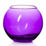 Ваза-шар "Энжой"; стекло цвет фиолетовый; 0,8л; D=80, H=103мм; прозр. Pasabahce 43417/b/purple