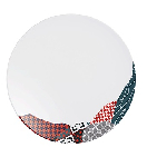 Тарелка мелкая «Фрагмент Кармин»; фарфор; D=285мм; белый, красный Chef&Sommelier L9651