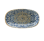 Блюдо овальное с рисунком"Альхамбра";фарфор;,L=150,B=85мм;синий,белый Bonna ALHGRM15OKY