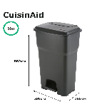 Контейнер для мусора 55л CuisinAid серый пластик с педалью CD-PB55GR