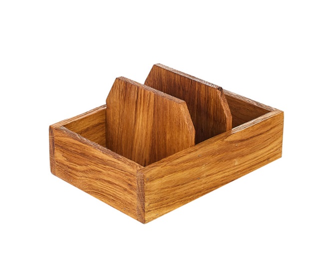 Подставка барная 3 отделения; дуб; H=60, L=210, B=150мм; коричнев. PPwood Q806F-00N