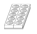 Форма для пирожных Круг; полистирол Martellato Monop А001