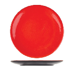 Тарелка мелкая "Кармин";керамика;D=210мм;красный,черный Dymov 86408