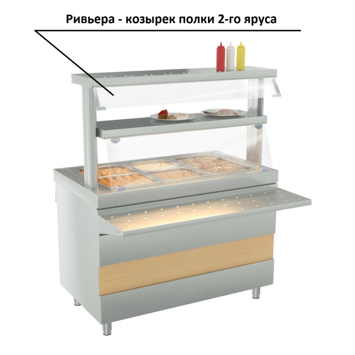 Козырек полки 2-го яруса Atesy Ривьера (1500мм)