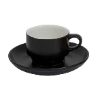 Чайная пара Bodrum, 230 мл., фарфор, цвет черный, (чашка и блюдце d=150 мм) Gural Porcelain GBSEO02CT141SYH