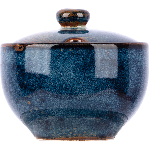 Сахарница с крышкой «Ирис»; фарфор; 200мл; D=91мм, H=60мм; голуб. Kunstwerk ZA0233-200-a