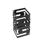Подставка-куб фуршетная 150х150х255 мм черный Luxstahl