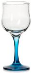 Бокал д/вина "Энжой"; стекло, ножка голубая; 200мл; D=65/64, H=155мм; прозр. Pasabahce 44167/b/blue