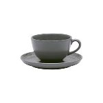 Пара чайная FLAT Shape GRAY (чашка 200 мл и блюдце 140 мм) Oxford 136444, AO04-1C06