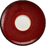 Блюдце «Джаспер»; фарфор; D=150,H=7,1мм; белый,красный KunstWerk T8601546/S