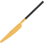 Нож столовый «Дистрикт Блэк Голд Мэтт»;сталь нерж.;,L=225,B=18мм;золотой,черный KunstWerk D034-5/g/b/matt