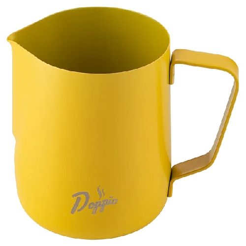 Молочник сталь нерж. 350мл D=66,H=90мм желт. Doppio LH350/Yellow