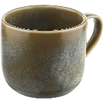 Чашка чайная «Агава»; фарфор; 350мл; D=80, H=95мм; серый, зелен. KunstWerk ZA0136-4-m