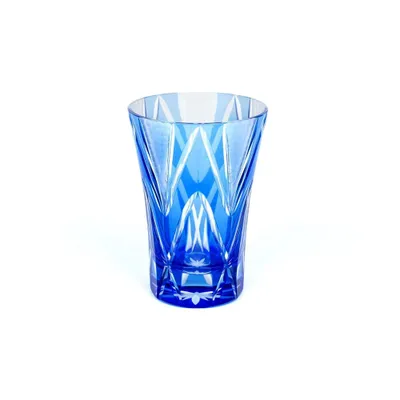 Стакан «Звездные грани» стекло 240мл D=75,H=105мм голуб. Tajima Glass TK21-002-1A