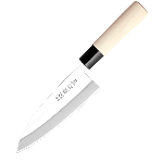 Нож кухонный «Киото» односторонняя заточка сталь нерж.,дерево; ,L=285/150,B=47мм Sekiryu SR300