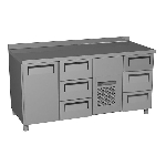 Стол холодильный Полюс T70 M3-1 9006-2 серый, 3 ящика, 2 двери (3GN/NT полюс) борт