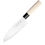 Нож кухонный «Киото» двусторонняя заточка сталь нерж.,дерево; ,L=29,5/16,5см Sekiryu SR100
