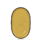 Блюдце «Карактэр»; керамика; H=12, L=135, B=83мм; желт. REVOL 652771