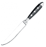 Нож д/стейка «Дориа»; сталь нерж.; L=25/11,B=1см; металлич.,черный Eternum 8004-45