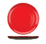 Тарелка плоская б/полей "Кармин";керамика;D=270мм;красный,черный Dymov 55408