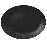 Тарелка NeoFusion Volcano овальная 360x270 мм., плоская, фарфор, черный RAK NFNNOP36BK