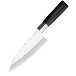 Нож кухонный «Токио» односторонняя заточк сталь нерж.,пластик; ,L=285/150,B=47мм Sekiryu SRP300