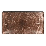 Тарелка WoodArt прямоугольная, цвет темно-коричневый 335х180 мм., плоская, фарфор RAK WDEDRG33OB