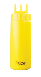Емкость д/соусов с тремя носиками пластик, 350 мл, D=70 мм, H=200 мм, жёлтая Prohotel JD-JSP12
