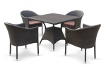 Комплект плетеной мебели T190B/Y350A-W53-90x90  4Pcs Brown