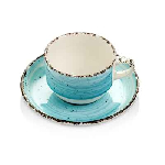 Блюдце круглое d=150 мм., для чашки арт. GBSEO01CF50TM, фарфор, цвет голубой, Gural Porcelain GBSEO01CT50TM