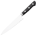 Нож кухонный «Осака» односторонняя заточк сталь нерж.,полиоксиметилен; ,L=26,5/15см Sekiryu SR-MP150