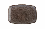 Тарелка прямоугольная ROCK фарфор, 320x235 мм, h 20 мм, коричневый Porland 118432 ROCK