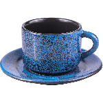 Пара кофейная «Млечный путь голубой»; фарфор; 80мл; голуб., черный Борисовская Керамика ФРФ88806364