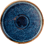 Блюдце «Ирис»; фарфор; D=120мм, H=18мм; голуб. Kunstwerk ZA0128-4.75-a
