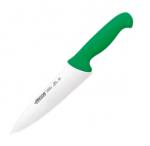 Нож поварской «2900» сталь нерж.,полипроп.; L=33.3/20,B=5см; зелен. Arcos 292121