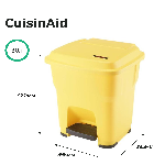 Контейнер для мусора 30л CuisinAid жёлтый пластик с педалью CD-PB30Y