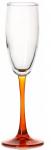 Бокал-флюте "Энжой"; стекло, ножка оранжевая; 170мл; D=51/78, H=226мм; прозр. Pasabahce 44688/b/orange