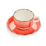 Чашка круглая 90 мл., фарфор, цвет красный, Gural Porcelain NBNEO01EK50KMZ