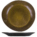 Тарелка «Млечный путь салатовый»; фарфор; H=30мм, L=320мм, B=290мм; салатов., черный Борисовская Керамика ФРФ88803163