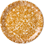 Тарелка мелкая «Инк»; фарфор; D=200мм, H=20мм; оранжев., белый Steelite 1766 0567
