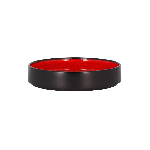 Тарелка глубокая Fire 0.68 л D=200 H=40 мм., с вертикальным бортом, чёрный/ красный, фарфор RAK FRNODP20RD