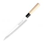 Нож кухонный д/сашими односторонняя заточка сталь нерж.,дерево; L=33/21см Sekiryu SR400