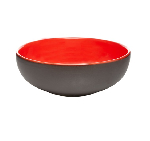 Салатник "Кармин";керамика;1,3л;D=215,H=75мм;красный,черный Dymov 159408