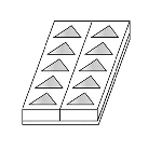 Форма для пирожных Треугольник; полистирол Martellato Monop А004