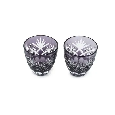 Набор стопок для саке «Звезды»[2шт] стекло 75мл D=60,H=60мм фиолет. Tajima Glass TG06-203-2