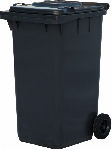 Пластиковый мусорный бак черный п/э (240л)