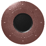 Тарелка Metalfusion круглая, борт бронзовый D=310 мм., плоская, фарфор RAK MFGDRP31BB