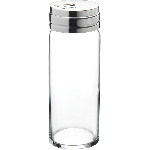 Емкость соль/перец "Бэйзик"; стекло, сталь нерж.; 240мл; D=52, H=142мм; прозр., металлич. Pasabahce 43890/b
