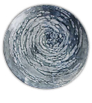Тарелка плоская VORTEX фарфор, d 250 мм, h 30 мм, синий Porland 187625 VORTEX